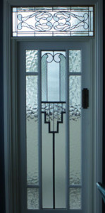 Art Deco Leadlight Glass Door